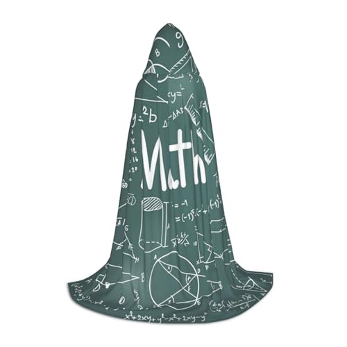 BJNGHKLN Halloween-Umhang mit Kapuze, bodenlang, Mathematikunterricht, Wortdruck, langer Kapuzenumhang für Teenager BJNGHKLN Halloween-Umhang mit Kapuze, bodenlang, Mathematikunterricht, Wortdruck, langer Kapuzenumhang für Teenager von BJNGHKLN
