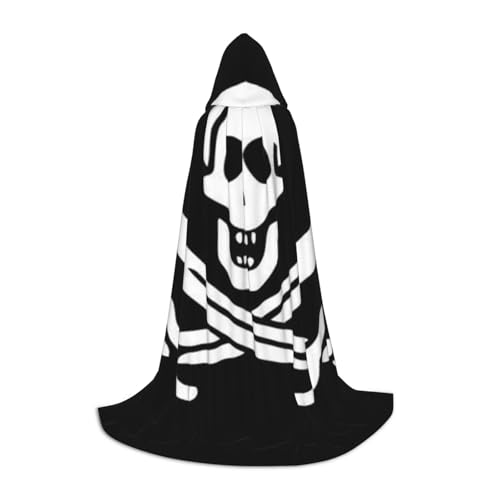 BJNGHKLN Halloween-Umhang mit Kapuze, bodenlang, Piratenflagge, langer Kapuzenumhang für Teenager von BJNGHKLN