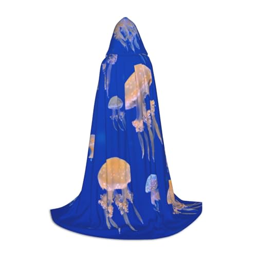 BJNGHKLN Halloween-Umhang mit Kapuze, bodenlang, Quallen-Druck, langer Kapuzenumhang für Teenager BJNGHKLN Halloween-Umhang mit Kapuze, bodenlang, Quallen-Druck, langer Kapuzenumhang für Teenager von BJNGHKLN