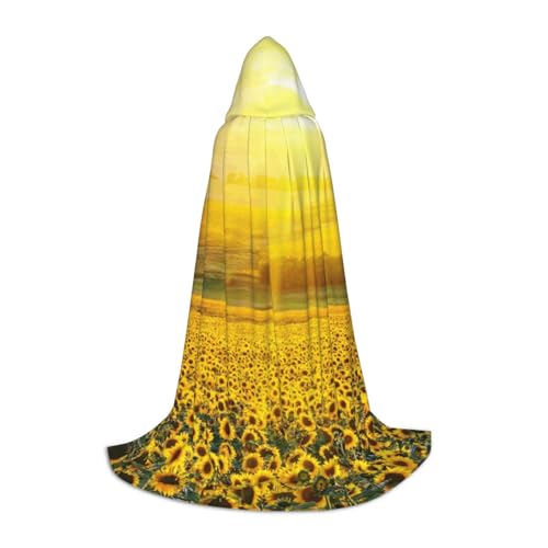 BJNGHKLN Halloween-Umhang mit Kapuze, bodenlang, Sonnenblumen-Druck, langer Kapuzenumhang für Teenager BJNGHKLN Halloween-Umhang mit Kapuze, bodenlang, Sonnenblumen-Druck, langer Kapuzenumhang für Teenager von BJNGHKLN
