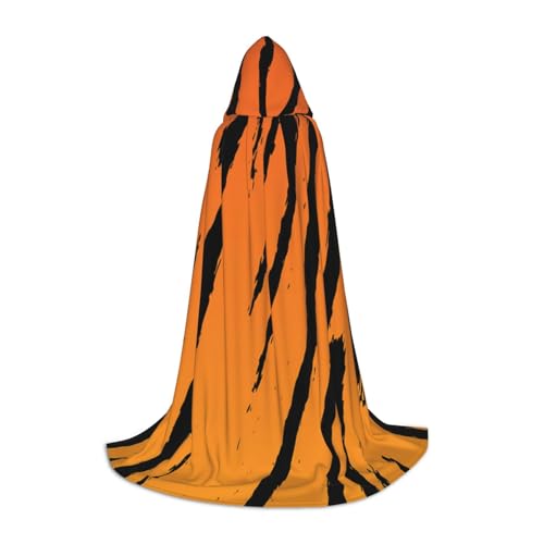 BJNGHKLN Halloween-Umhang mit Kapuze, bodenlang, Tigerstreifen-Druck, langer Kapuzenumhang für Teenager BJNGHKLN Halloween-Umhang mit Kapuze, bodenlang, Tigerstreifen-Druck, langer Kapuzenumhang für Teenager von BJNGHKLN