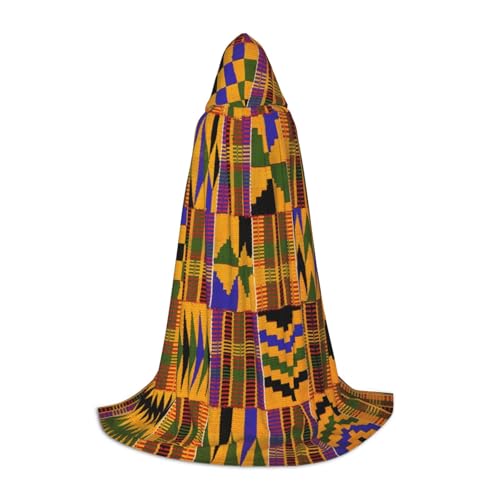 BJNGHKLN Halloween-Umhang mit Kapuze, bodenlang, afrikanischer Stammesstil, ethnische Textur, langer Kapuzenumhang für Teenager BJNGHKLN Halloween-Umhang mit Kapuze, bodenlang, afrikanischer Stammesstil, ethnische Textur, langer Kapuzenumhang für Teenager von BJNGHKLN