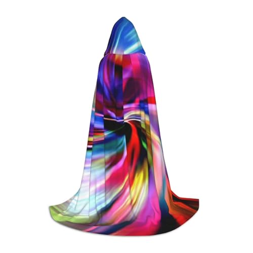BJNGHKLN Halloween-Umhang mit Kapuze, bodenlang, bunt, Batikdruck, langer Kapuzenumhang für Teenager BJNGHKLN Halloween-Umhang mit Kapuze, bodenlang, bunt, Batikdruck, langer Kapuzenumhang für Teenager von BJNGHKLN