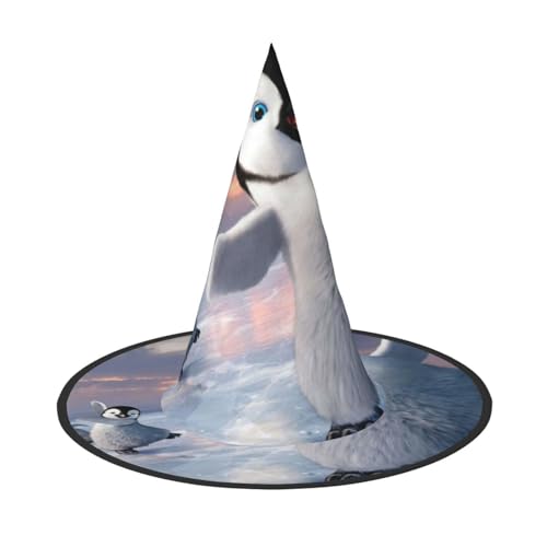 BJNGHKLN Happy Pinguin Print Halloween Hexenhut für Frauen Party Hut für Halloween Festlichkeiten Cosplay Kostüm Ensemble BJNGHKLN Happy Pinguin Print Halloween Hexenhut für Frauen Party Hut für Halloween Festlichkeiten Cosplay Kostüm Ensemble von BJNGHKLN