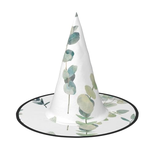 BJNGHKLN Hexenhut mit Eukalyptusblättern, Halloween-Hexenhut für Damen, Partyhut für Halloween, Feste, Cosplay, Kostüm, Ensemble BJNGHKLN Hexenhut mit Eukalyptusblättern, Halloween-Hexenhut für Damen, Partyhut für Halloween, Feste, Cosplay, Kostüm, Ensemble von BJNGHKLN