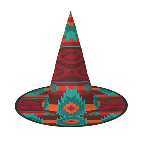 BJNGHKLN Hexenhut mit ethnischem geometrischem Muster, für Damen, Party-Hut für Halloween, Feste, Cosplay, Kostüm-Ensemble BJNGHKLN Hexenhut mit ethnischem geometrischem Muster, für Damen, Party-Hut für Halloween, Feste, Cosplay, Kostüm-Ensemble von BJNGHKLN