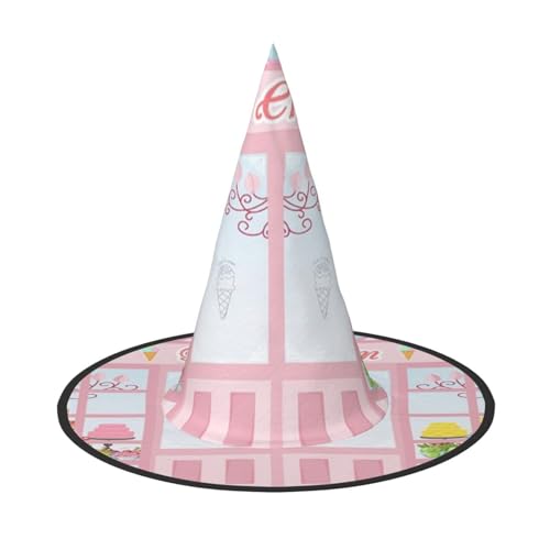 BJNGHKLN Ice Cream Store Halloween-Hexenhut für Damen, Partyhut für Halloween, Feste, Cosplay, Kostüm, Ensemble BJNGHKLN Ice Cream Store Halloween-Hexenhut für Damen, Partyhut für Halloween, Feste, Cosplay, Kostüm, Ensemble von BJNGHKLN