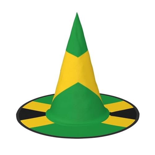 BJNGHKLN Jamaika-Flagge, Halloween-Hexenhut für Damen, Partyhut für Halloween, Feste, Cosplay, Kostüm, Ensemble BJNGHKLN Jamaika-Flagge, Halloween-Hexenhut für Damen, Partyhut für Halloween, Feste, Cosplay, Kostüm, Ensemble von BJNGHKLN