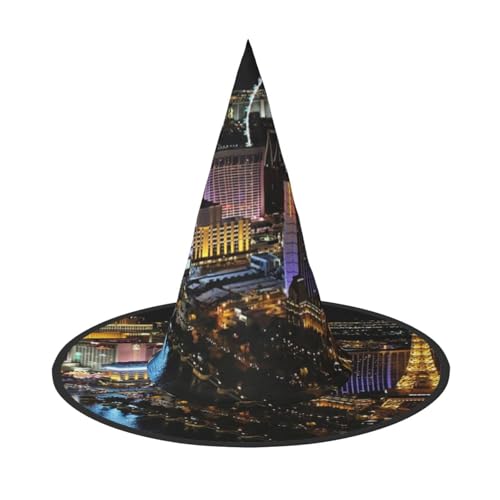 BJNGHKLN Las Vegas Hexenhut mit Nachtansicht für Damen, Party-Hut für Halloween, Feste, Cosplay, Kostüm, Ensemble BJNGHKLN Las Vegas Hexenhut mit Nachtansicht für Damen, Party-Hut für Halloween, Feste, Cosplay, Kostüm, Ensemble von BJNGHKLN