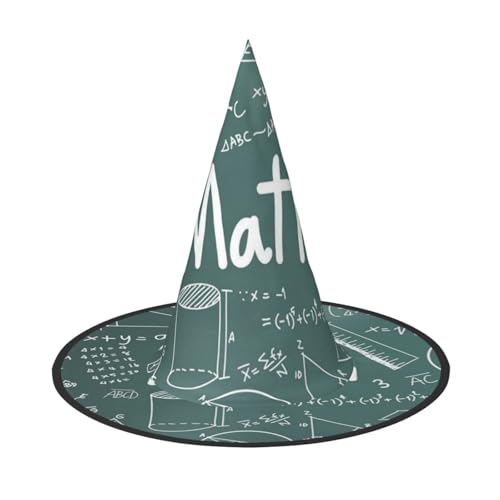 BJNGHKLN Mathematikunterricht Wortdruck Halloween Hexenhut für Frauen Party Hut für Halloween Festlichkeiten Cosplay Kostüm Ensemble BJNGHKLN Mathematikunterricht Wortdruck Halloween Hexenhut für Frauen Party Hut für Halloween Festlichkeiten Cosplay Kostüm Ensemble von BJNGHKLN
