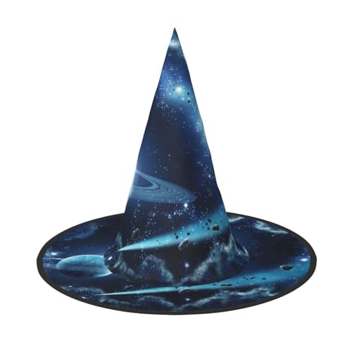 BJNGHKLN Mondsterne und Planeten Druck Halloween Hexenhut für Frauen Party Hut für Halloween Festlichkeiten Cosplay Kostüm Ensemble BJNGHKLN Mondsterne und Planeten Druck Halloween Hexenhut für Frauen Party Hut für Halloween Festlichkeiten Cosplay Kostüm Ensemble von BJNGHKLN