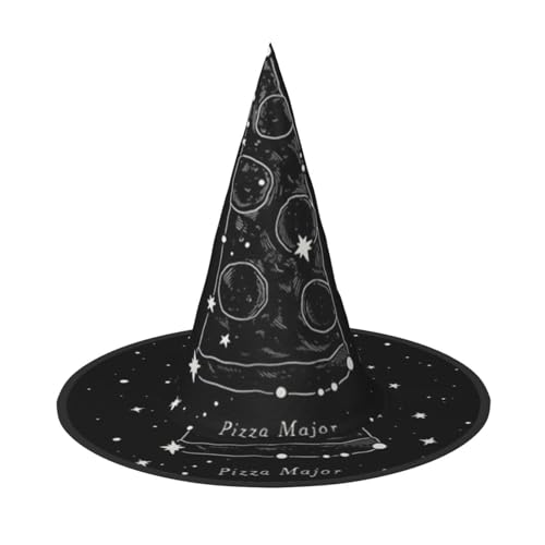BJNGHKLN Pizza-Konstellations-Druck, Halloween-Hexenhut für Frauen, Partyhut für Halloween, Feste, Cosplay, Kostüm, Ensemble BJNGHKLN Pizza-Konstellations-Druck, Halloween-Hexenhut für Frauen, Partyhut für Halloween, Feste, Cosplay, Kostüm, Ensemble von BJNGHKLN