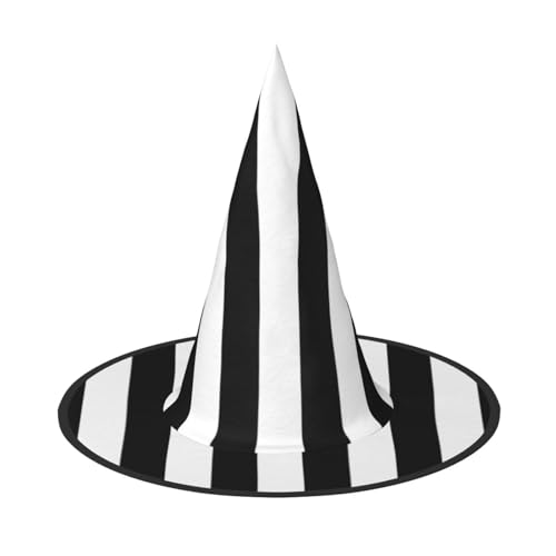 BJNGHKLN Schwarz-weißer gestreifter Halloween-Hexenhut für Damen, Partyhut für Halloween, Feste, Cosplay, Kostüm, Ensemble BJNGHKLN Schwarz-weißer gestreifter Halloween-Hexenhut für Damen, Partyhut für Halloween, Feste, Cosplay, Kostüm, Ensemble von BJNGHKLN