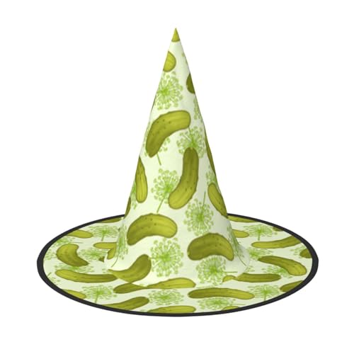 BJNGHKLN Sushi Dill Pickles Print Halloween Hexenhut für Frauen Party Hut für Halloween Festlichkeiten Cosplay Kostüm Ensemble BJNGHKLN Sushi Dill Pickles Print Halloween Hexenhut für Frauen Party Hut für Halloween Festlichkeiten Cosplay Kostüm Ensemble von BJNGHKLN