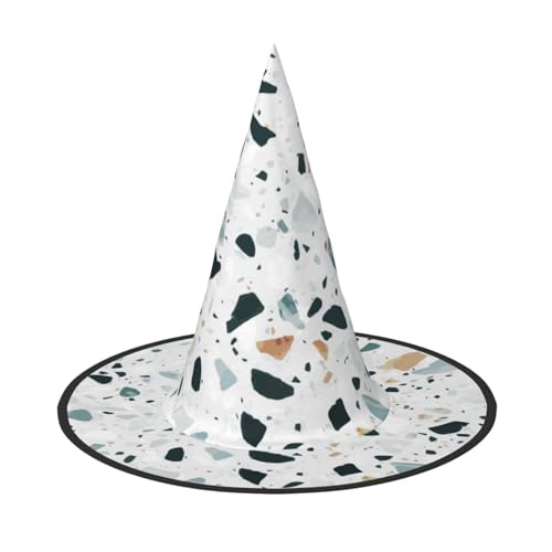 BJNGHKLN Terrazzo Hexenhut aus Marmor, Pastelldruck, Halloween-Hexenhut für Damen, Partyhut für Halloween, Feste, Cosplay, Kostüm, Ensemble BJNGHKLN Terrazzo Hexenhut aus Marmor, Pastelldruck, Halloween-Hexenhut für Damen, Partyhut für Halloween, Feste, Cosplay, Kostüm, Ensemble von BJNGHKLN
