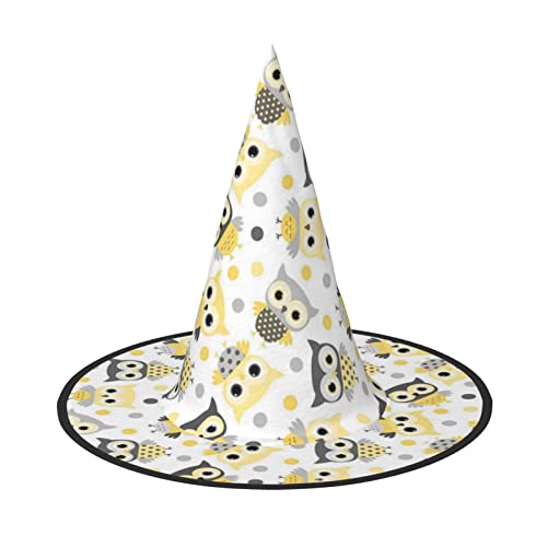 BJNGHKLN Tier-Cartoon-Eulen-Motiv, niedlicher Druck, Halloween-Hexenhut für Damen, Partyhut für Halloween, Feste, Cosplay, Kostüm-Ensemble BJNGHKLN Tier-Cartoon-Eulen-Motiv, niedlicher Druck, Halloween-Hexenhut für Damen, Partyhut für Halloween, Feste, Cosplay, Kostüm-Ensemble von BJNGHKLN