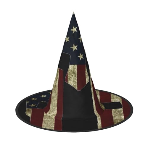 BJNGHKLN US-Flagge, amerikanischer Spartaner-Druck, Halloween-Hexenhut für Damen, Partyhut für Halloween, Feste, Cosplay, Kostüm, Ensemble BJNGHKLN US-Flagge, amerikanischer Spartaner-Druck, Halloween-Hexenhut für Damen, Partyhut für Halloween, Feste, Cosplay, Kostüm, Ensemble von BJNGHKLN
