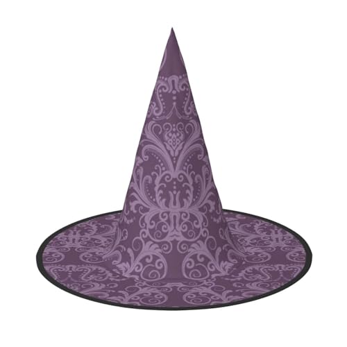 BJNGHKLN Violetter Halloween-Hexenhut für Damen, Partyhut für Halloween, Feste, Cosplay, Kostüm, Ensemble BJNGHKLN Violetter Halloween-Hexenhut für Damen, Partyhut für Halloween, Feste, Cosplay, Kostüm, Ensemble von BJNGHKLN