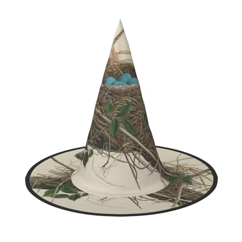 BJNGHKLN Vogelnest Druck Halloween Hexenhut für Frauen Party Hut für Halloween Festlichkeiten Cosplay Kostüm Ensemble BJNGHKLN Vogelnest Druck Halloween Hexenhut für Frauen Party Hut für Halloween Festlichkeiten Cosplay Kostüm Ensemble von BJNGHKLN