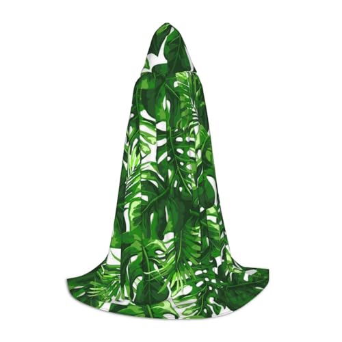 Halloween Bodenlanger Kapuzenumhang Monstera Deliciosa Bananenpalmendruck langer Kapuzenumhang für Teenager Halloween Bodenlanger Kapuzenumhang Monstera Deliciosa Bananenpalmendruck langer Kapuzenumhang für Teenager von BJNGHKLN