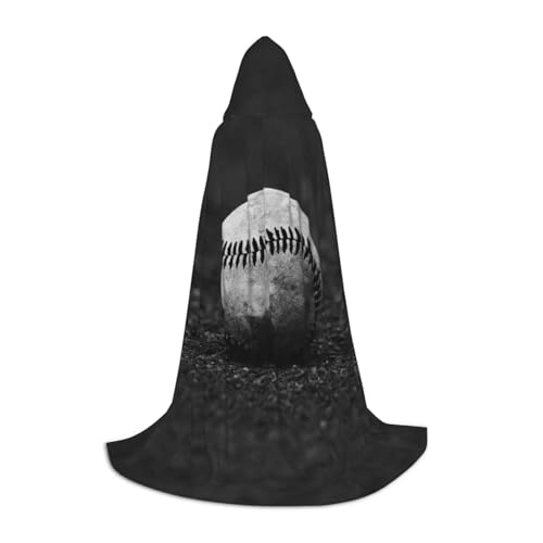 Halloween-Umhang mit Kapuze, bodenlang, Baseball-Druck, langer Kapuzenumhang für Teenager Halloween-Umhang mit Kapuze, bodenlang, Baseball-Druck, langer Kapuzenumhang für Teenager von BJNGHKLN