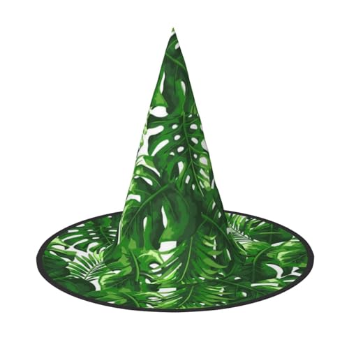 Monstera Deliciosa Hexenhut mit Bananenpalmenaufdruck, Halloween-Hexenhut für Damen, Partyhut für Halloween, Feste, Cosplay, Kostüm, Ensemble Monstera Deliciosa Hexenhut mit Bananenpalmenaufdruck, Halloween-Hexenhut für Damen, Partyhut für Halloween, Feste, Cosplay, Kostüm, Ensemble von BJNGHKLN
