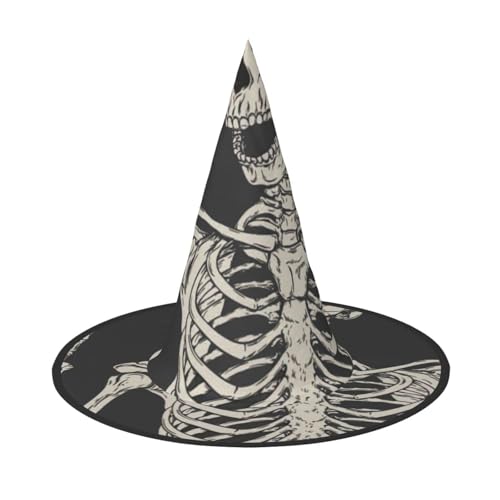 Totenkopf-Hexenhut für Damen, Skelett-Design, Knochen-Druck, Party-Hut für Halloween, Feste, Cosplay, Kostüm, Ensemble Totenkopf-Hexenhut für Damen, Skelett-Design, Knochen-Druck, Party-Hut für Halloween, Feste, Cosplay, Kostüm, Ensemble von BJNGHKLN