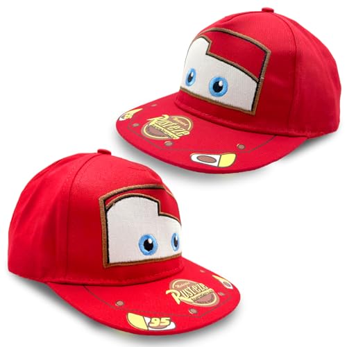 2PCS Lightning Mcqueen Baseball Cap Kinder, Lightning Mcqueen Cars Basecap Kinder, Lightning Mcqueen Kappe Kinder, Mcqueen Red Car Children's Sun Hat, Adjustable Cotton Racing Cap Toddlers, Age 2-14 2PCS Lightning Mcqueen Baseball Cap Kinder, Lightning Mcqueen Cars Basecap Kinder, Lightning Mcqueen Kappe Kinder, Mcqueen Red Car Children's Sun Hat, Adjustable Cotton Racing Cap Toddlers, Age 2-14 von BJPERFMS