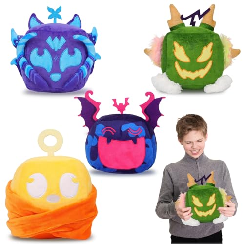 BJPERFMS 4 Stück Blox Fruits Plushies, Kuscheltier Schulter, Blox Fruits Plüschtier, Blox Fruits Mystery Boxs Plüschtiere Spielzeug, Blox Fruits Plush Toy, for Kinder,Home Gift Bedroom BJPERFMS 4 Stück Blox Fruits Plushies, Kuscheltier Schulter, Blox Fruits Plüschtier, Blox Fruits Mystery Boxs Plüschtiere Spielzeug, Blox Fruits Plush Toy, for Kinder,Home Gift Bedroom von BJPERFMS