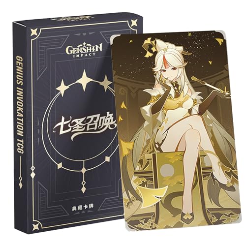 Genshin Impact Tarotkarte Spiel, 35PCS Genshin Impact Karten, Genshin Impact Furina Card, Genshin Impact Card Game, Genshin Impact Periphere, Charaktere Hd Voller Satz, Geschenk für Spielfans von BJPERFMS