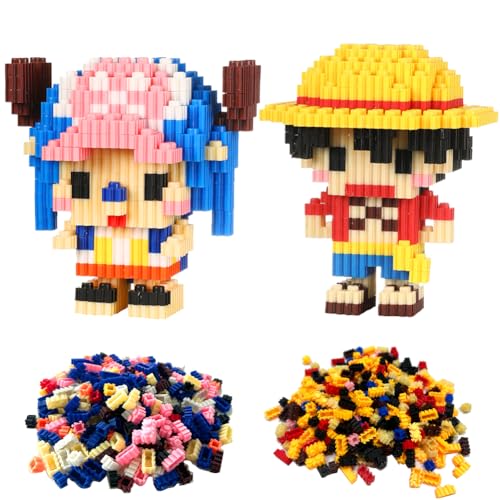 One Piece Diamant Mini Blocks, 2PCS Nano Bausteine, Ruffy Chopper Diamond Blocks, Spaß Ziegelsteine Minifiguren Satz Geschenk für Kinder, 3D Puzzle Figure Kit One Piece Diamant Mini Blocks, 2PCS Nano Bausteine, Ruffy Chopper Diamond Blocks, Spaß Ziegelsteine Minifiguren Satz Geschenk für Kinder, 3D Puzzle Figure Kit von BJPERFMS
