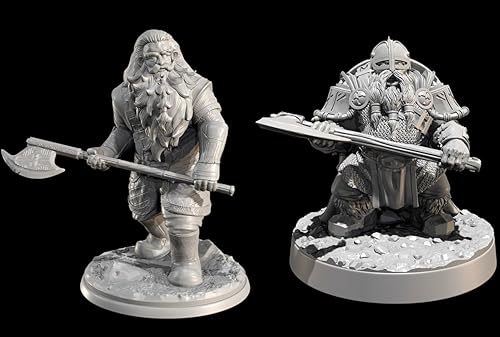 BJYCCAR 1/35 Ancient Tribal Dwarf Warrior Resin Soldier Kit Unbemaltes und unmontiertes Resin Modell (2 Figuren) //D7X8g3 von BJYCCAR