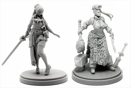 BJYCCAR 1/48 Ancient Female Samurai Warrior Resin Soldier Kit Unbemalt und unmontiert Resin Modell (2 Personen) //D9X8g12 von BJYCCAR