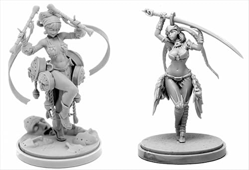 BJYCCAR 1/48 Ancient Female Samurai Warrior Resin Soldier Kit Unbemalt und unmontiert Resin Modell (2 Personen) //D9X8g4 von BJYCCAR