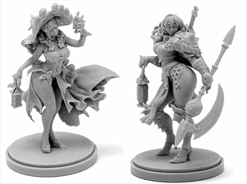 BJYCCAR 1/48 Ancient Female Samurai Warrior Resin Soldier Kit Unbemalt und unmontiert Resin Modell (2 Personen) //D9X8g43 von BJYCCAR