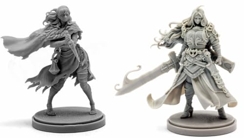 BJYCCAR 1/48 Ancient Female Samurai Warrior Resin Soldier Kit Unbemalt und unmontiert Resin Modell (2 Personen) //D9X8g75 von BJYCCAR