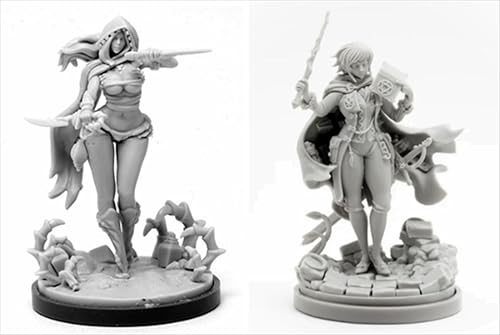 BJYCCAR 1/48 Ancient Female Samurai Warrior Resin Soldier Kit Unbemalt und unmontiert Resin Modell (2 Personen) //D9X8g94 von BJYCCAR