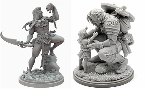 BJYCCAR 1/48 Ancient Samurai Warrior Resin Soldier Kit Unbemaltes und unmontiertes Resinmodell (2 Figuren) //D9X7g41 von BJYCCAR