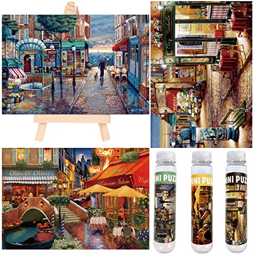 Kleines Puzzle für Erwachsene, 150 Teile, Vintage-Straßenbild, Mini-Puzzle, Ölgemälde, anspruchsvolle Mini-Puzzles, kleine Puzzles, 150 x 10 cm, 3 Stück, Mini-Staffelei im Lieferumfang enthalten Kleines Puzzle für Erwachsene, 150 Teile, Vintage-Straßenbild, Mini-Puzzle, Ölgemälde, anspruchsvolle Mini-Puzzles, kleine Puzzles, 150 x 10 cm, 3 Stück, Mini-Staffelei im Lieferumfang enthalten von BJscoe