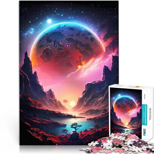 1000 Teenager-Teile-Puzzle Galaktische Eden-Landschaft Dekomprimierendes intellektuelles Lernspielzeug Tolles Geschenk für Spiele 26x38cm von BKDNNUJR