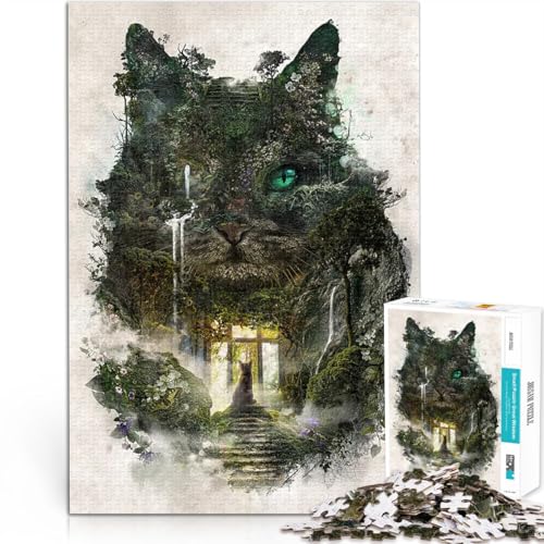 1000 Teenager-Teile-Puzzle Katze träumt vom Weggehen Lernspielzeug für die ganze Familie Geschenke für Freunde und Familie 26x38cm 1000 Teenager-Teile-Puzzle Katze träumt vom Weggehen Lernspielzeug für die ganze Familie Geschenke für Freunde und Familie 26x38cm von BKDNNUJR