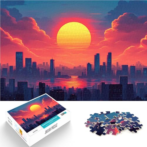 1000 Teenager-Teile-Puzzle Sonnenuntergang Stadtbild Anspruchsvolles Spiel und Familienspaß Einzigartige Wohndekoration und Geschenke 26x38cm 1000 Teenager-Teile-Puzzle Sonnenuntergang Stadtbild Anspruchsvolles Spiel und Familienspaß Einzigartige Wohndekoration und Geschenke 26x38cm von BKDNNUJR