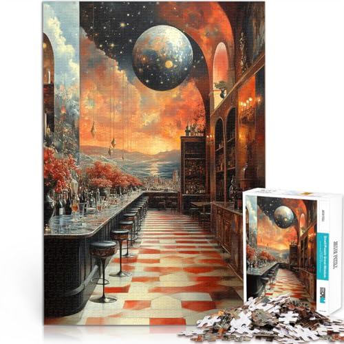 1000 Teenager-Teile-Puzzle Surreale Bar mit himmlischer Aussicht Denkspiel mit vollständig ineinander greifenden, zufällig geformten Teilen 50x70cm 1000 Teenager-Teile-Puzzle Surreale Bar mit himmlischer Aussicht Denkspiel mit vollständig ineinander greifenden, zufällig geformten Teilen 50x70cm von BKDNNUJR