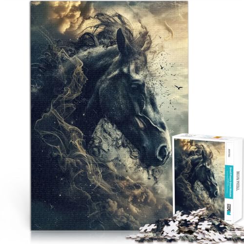 1000 Teenager-Teile-Puzzle Surrealismus Pferd Gehirnintelligenz-Herausforderung süchtig machendes Spielzeug Heimdekoration Spielzeug 50x70cm von BKDNNUJR