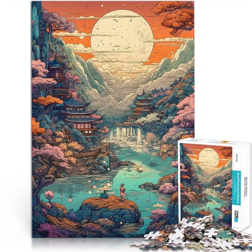 1000 Teenager-Teile-Puzzle atemberaubende Landschaft in Japan Lernspiel-Herausforderungsspielzeug Lustiges Geschenk 26x38cm von BKDNNUJR