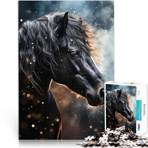 1000 Teenager-Teile-Puzzle episches Friesenpferd Pädagogisches Spielzeug zum Stressabbau Wunschliste mit dem Weihnachtsmann 50x70cm 1000 Teenager-Teile-Puzzle episches Friesenpferd Pädagogisches Spielzeug zum Stressabbau Wunschliste mit dem Weihnachtsmann 50x70cm von BKDNNUJR
