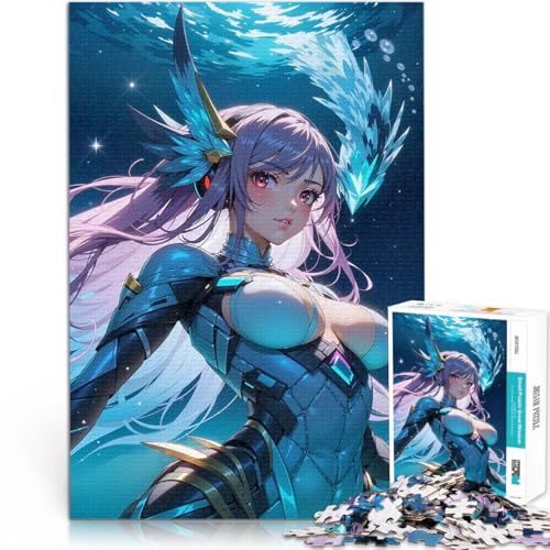 1000-Teile-Puzzle für Erwachsene Anime-Mädchen mit Flügeln für Lernspiel-Herausforderungsspielzeug Geschenk zum Geburtstag 26x38cm von BKDNNUJR