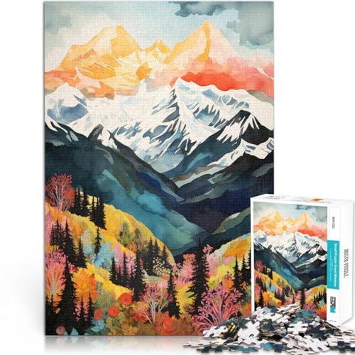 1000-Teile-Puzzle für Erwachsene Berge Kunst Familienspiel zum Stressabbau, schwierige Herausforderung Lustiges Geschenk 26x38cm 1000-Teile-Puzzle für Erwachsene Berge Kunst Familienspiel zum Stressabbau, schwierige Herausforderung Lustiges Geschenk 26x38cm von BKDNNUJR