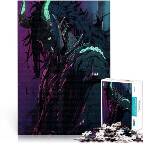 1000-Teile-Puzzle für Erwachsene Dämonische Figur im Neonlicht Spielzeug-Intellektuelles Spiel Lernspiel für Geburtstag, Weihnachten 50x70cm 1000-Teile-Puzzle für Erwachsene Dämonische Figur im Neonlicht Spielzeug-Intellektuelles Spiel Lernspiel für Geburtstag, Weihnachten 50x70cm von BKDNNUJR