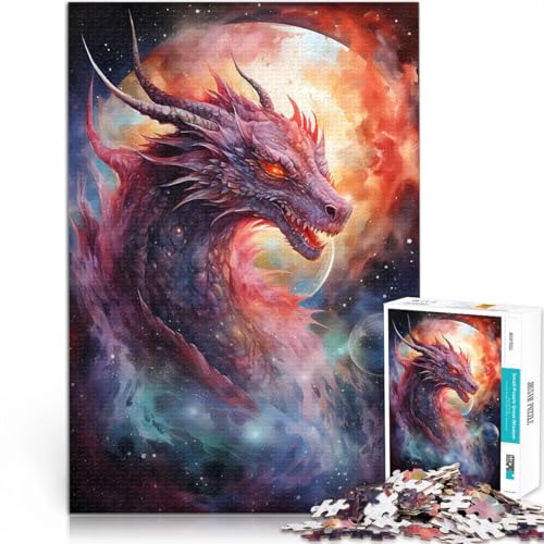 1000-Teile-Puzzle für Erwachsene Drache im Universum Spielzeug für die ganze Familie Wanddekoration Einzigartige Geburtstags 50x70cm von BKDNNUJR